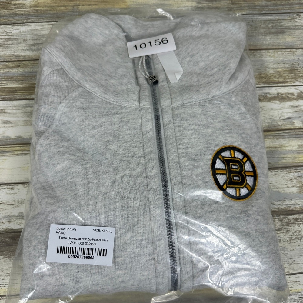 Lululemon Boston Bruins Scuba Oversized Half Zip Top Funnel‎ Neck Womens XL/2XL - Picture 7 of 10